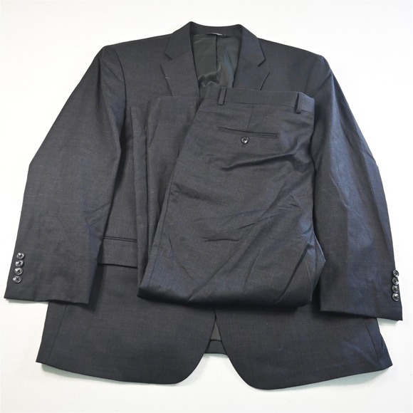Jos A Bank 46R 40x29 Gray 100% Wool Traveller Mens Jacket Pants Suit